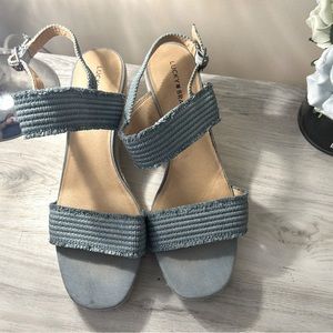 Lucky Brand Size 10 Women’s Wedge Sandal Minija Blue